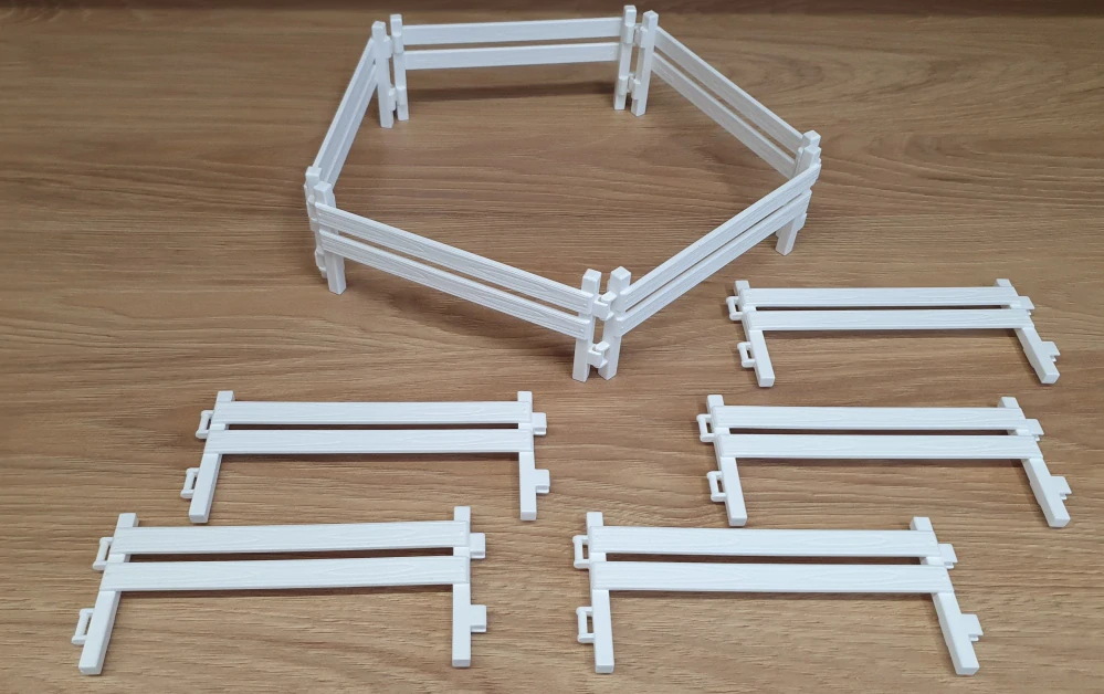 Ohrada 1 pole - bílá hranatá