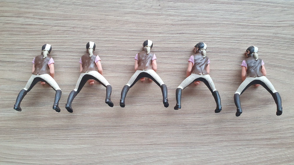 jezdkyně ve vestě a růžovém triku  2012