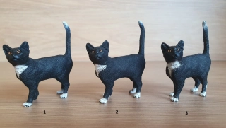 kočka stojící černá 13770, model 2014